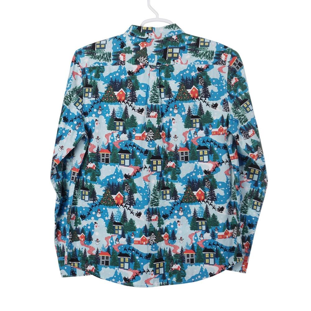 NWT DENIM & FLOWER Ricky Singh Christmas Shirt Men L Santa Snowmen Button Up - Picture 4 of 8